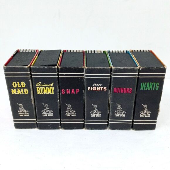 Vintage Whitman Treasure Kit Set of 6 Miniature Card Games Rummy Crazy Eights - Picture 11 of 13